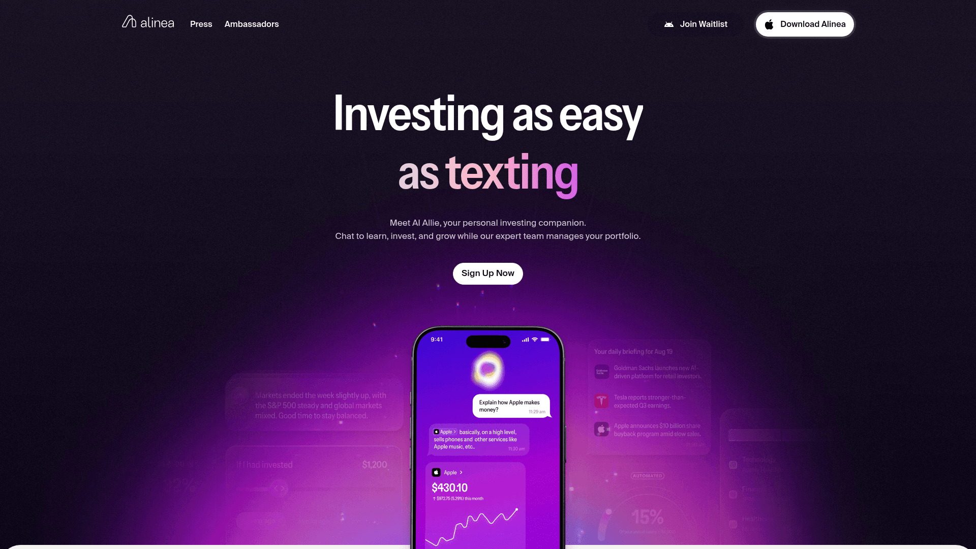 Alinea screenshot