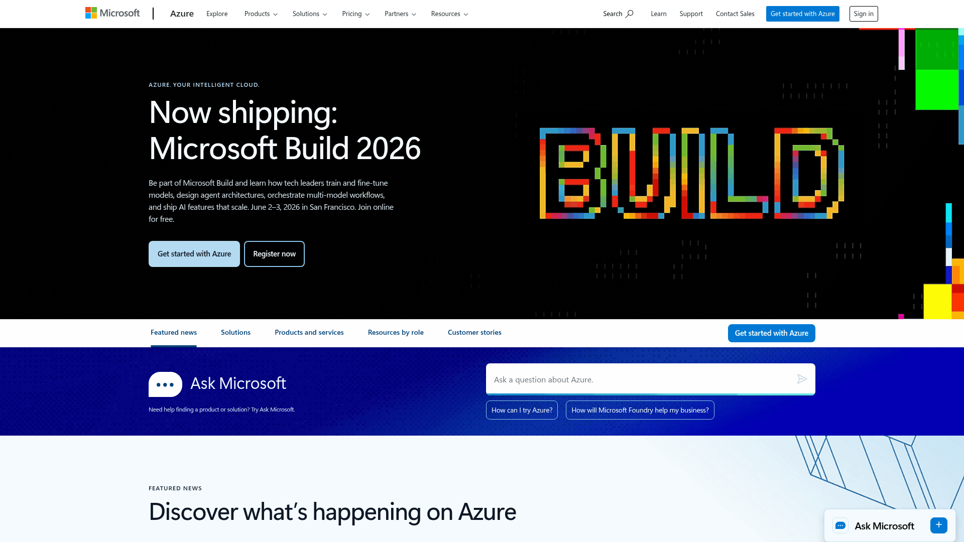 Azure screenshot