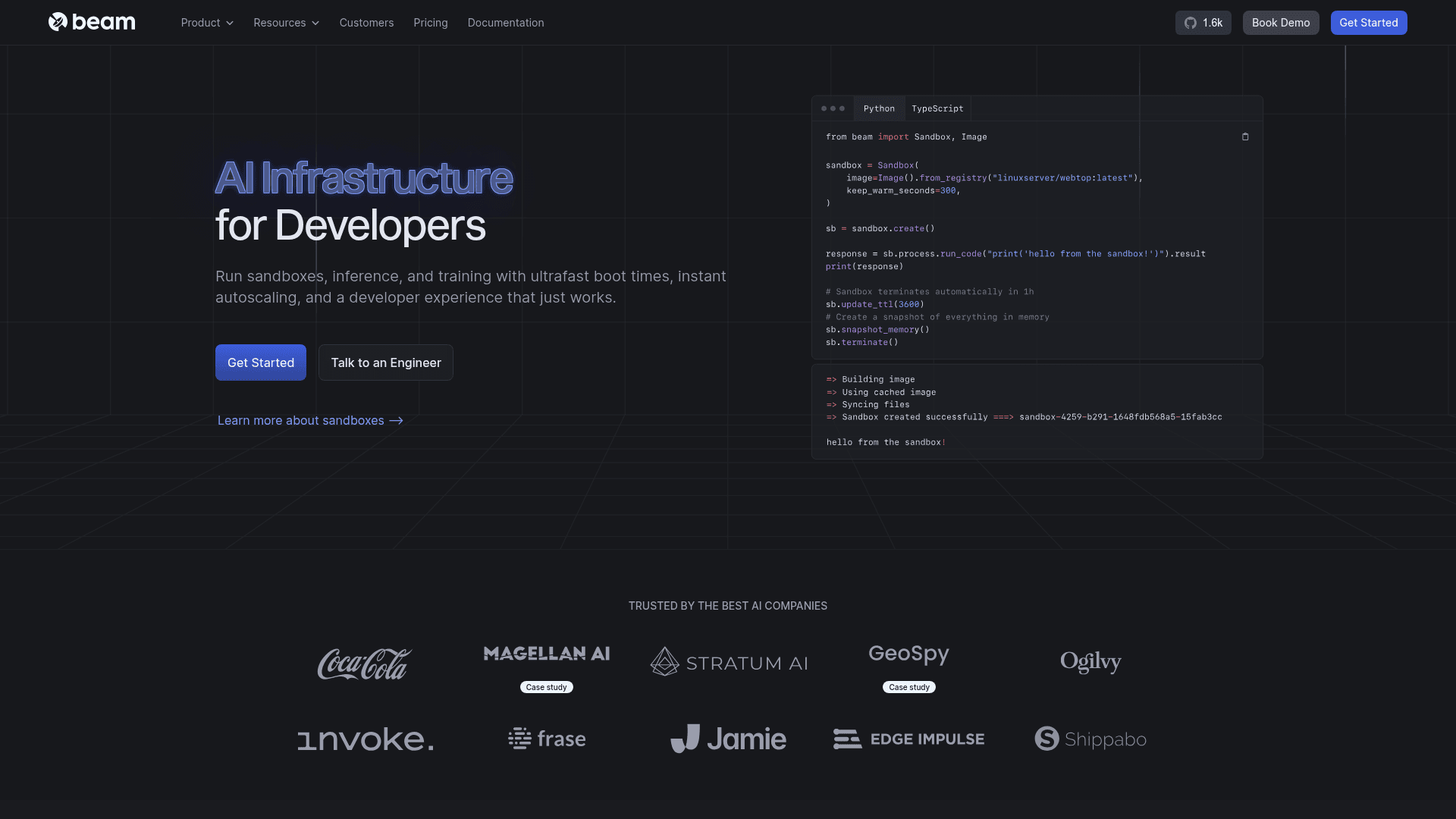 Beam screenshot