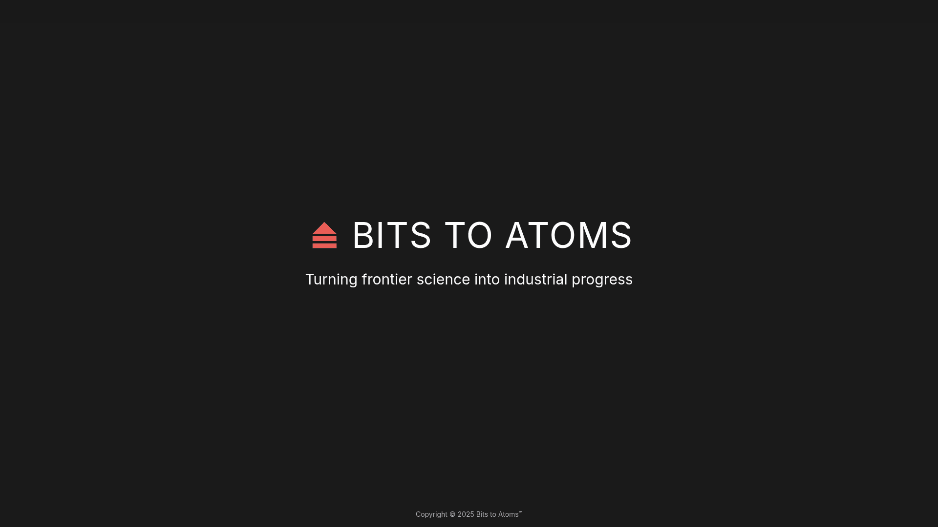 Bits to Atoms screenshot