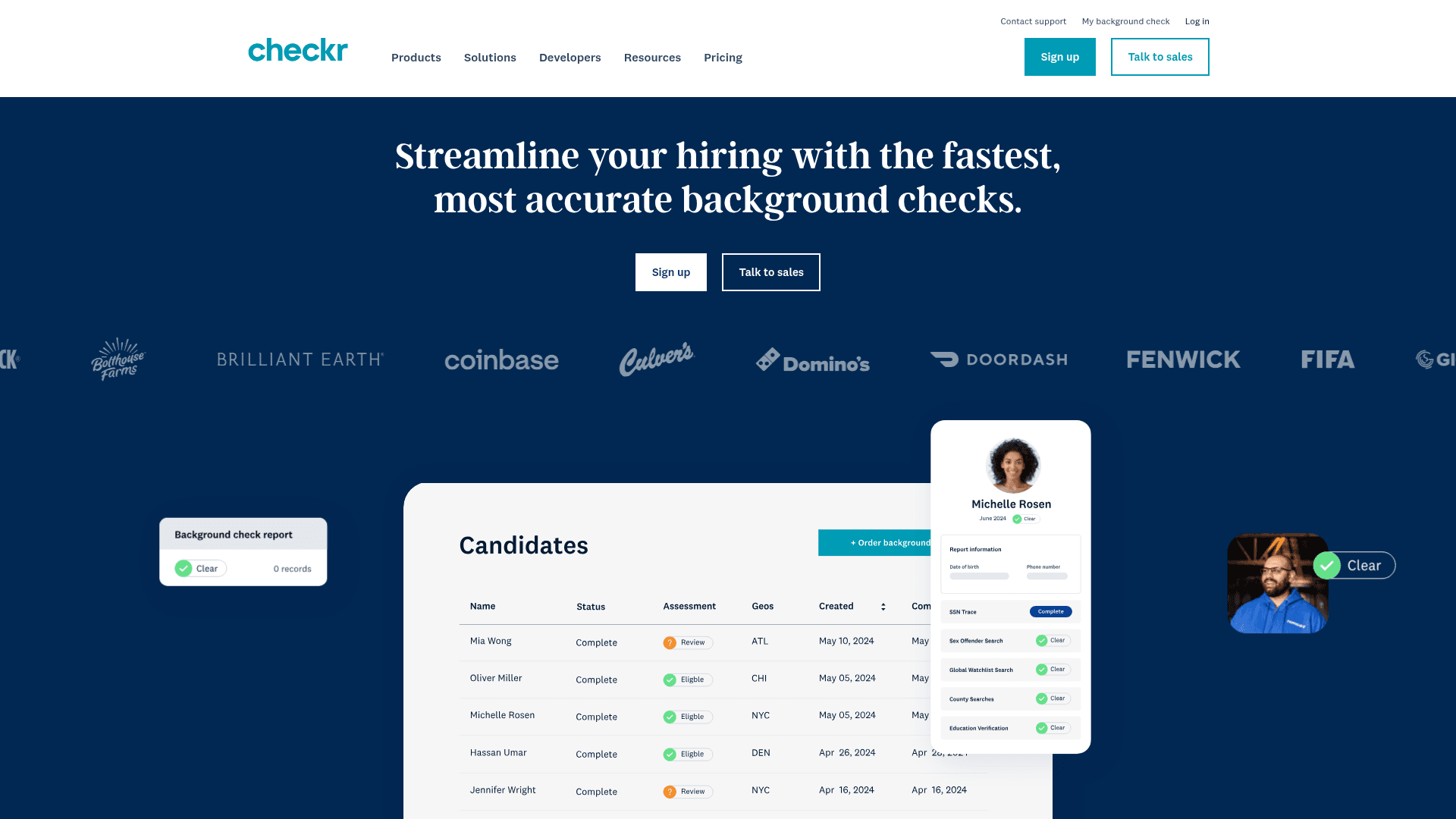 Checkr screenshot