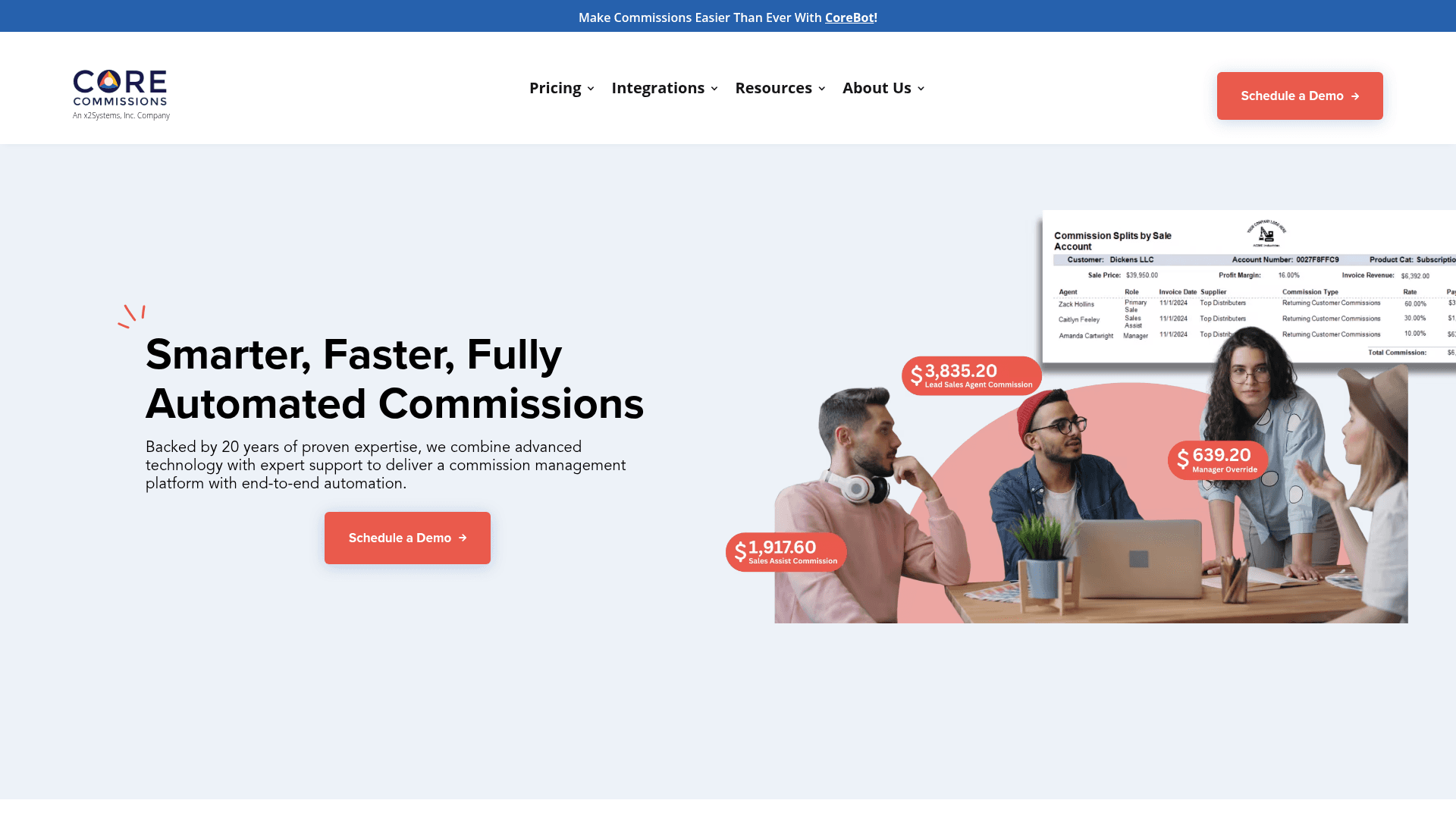 Core Commissions screenshot