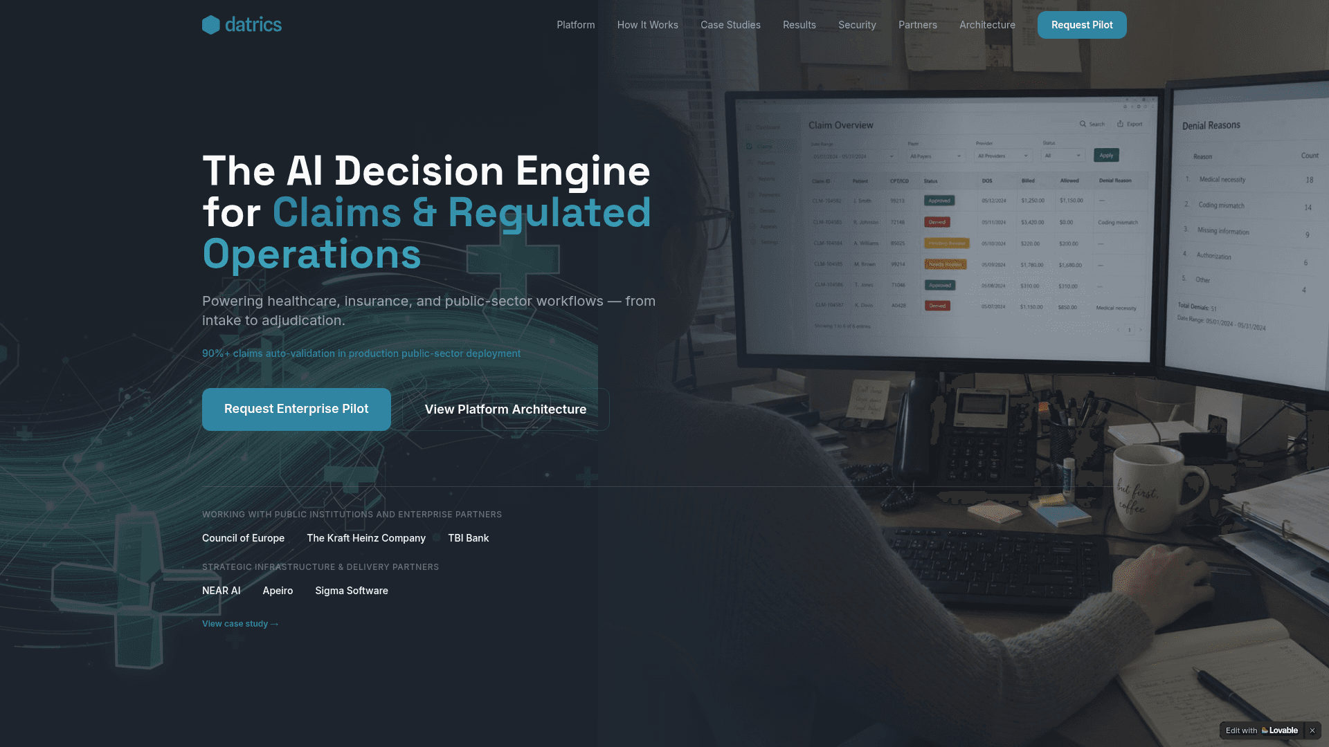 Datrics screenshot