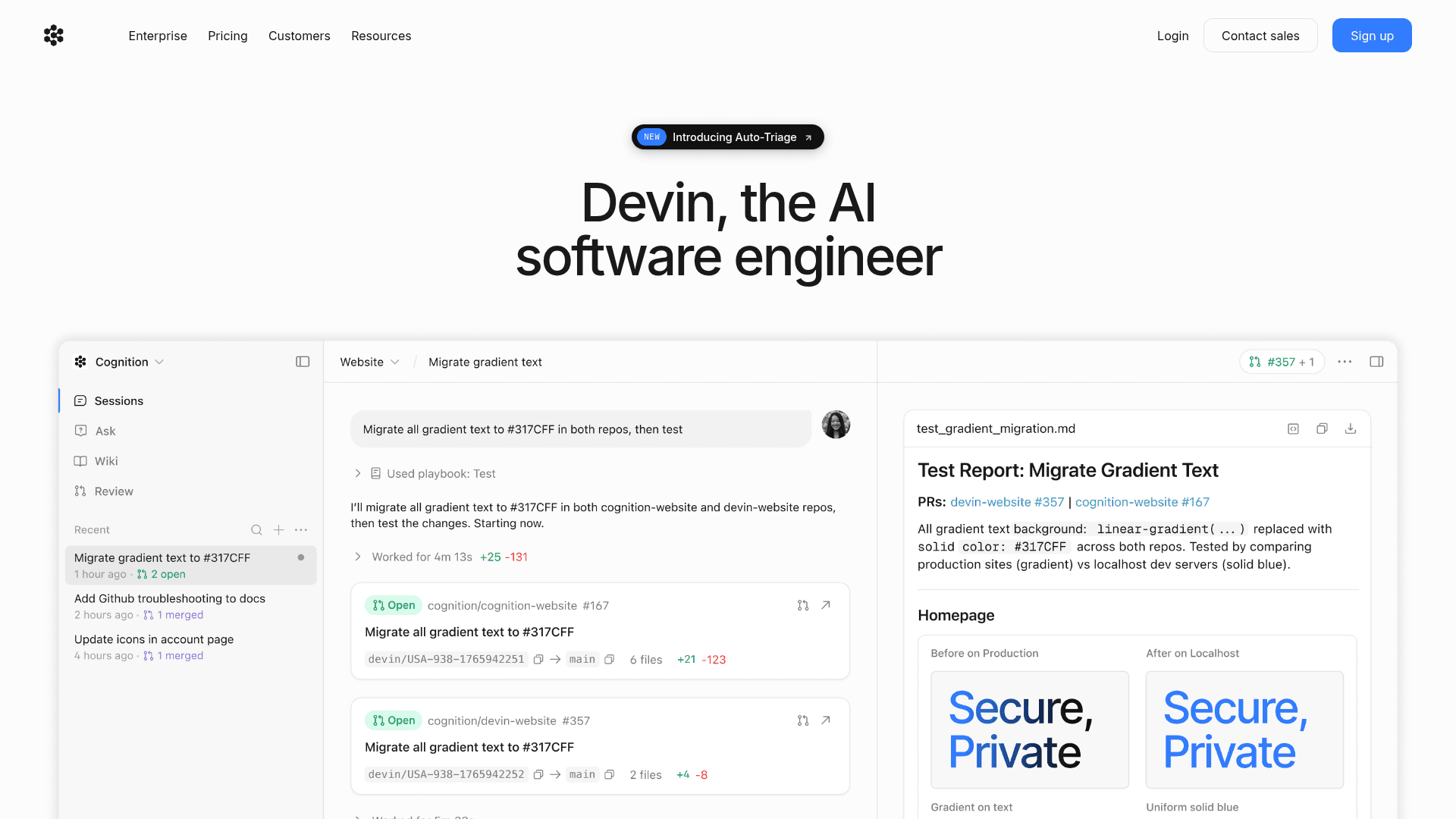 Devin screenshot