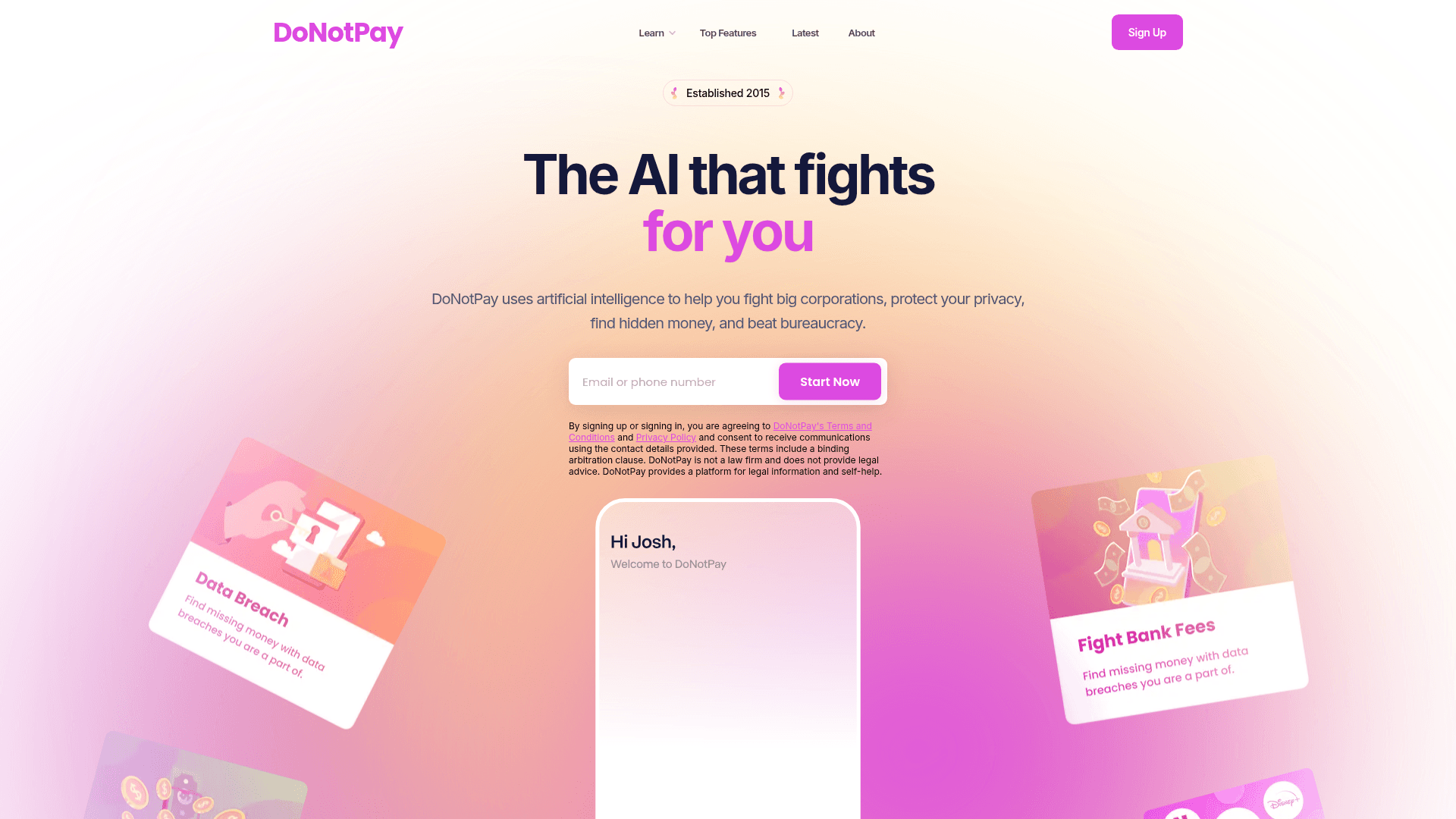 DoNotPay screenshot