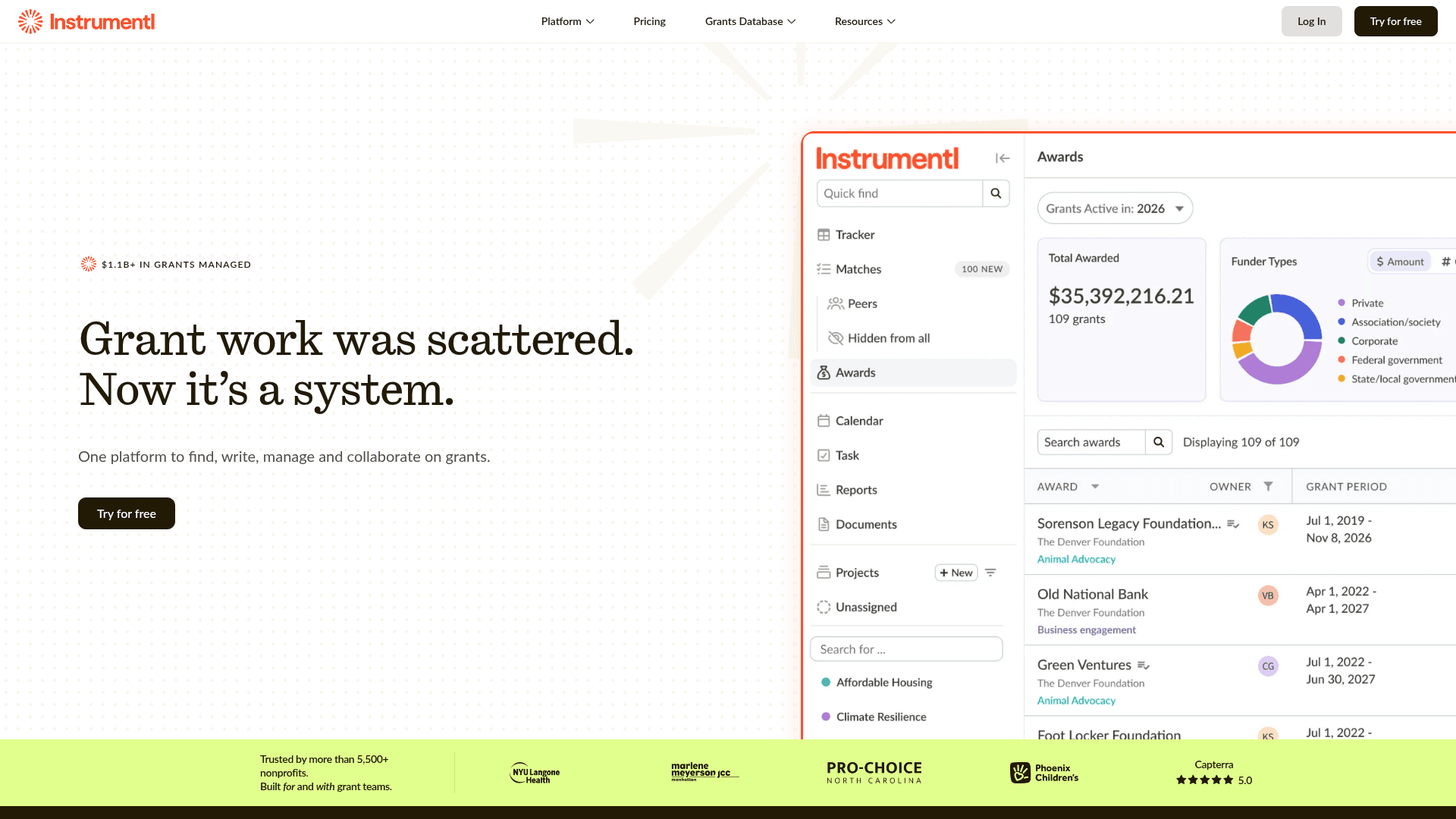 Instrumentl screenshot