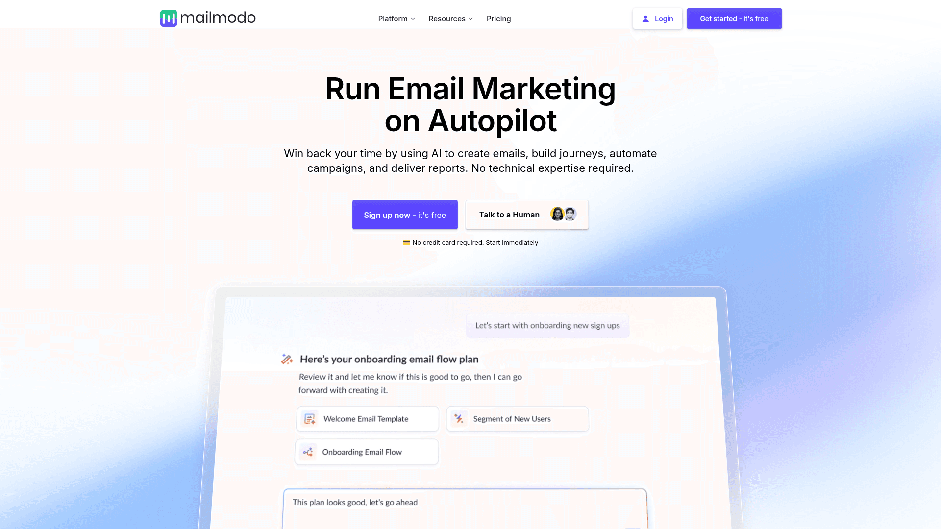 Mailmodo screenshot