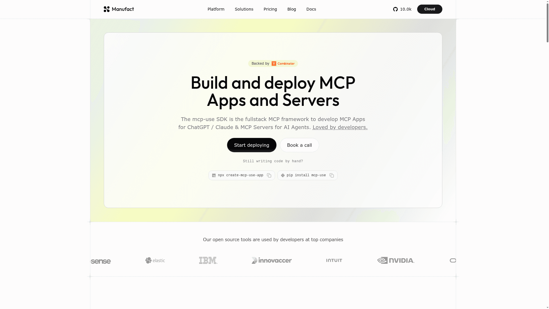 Manufact (formerly mcp-use) screenshot