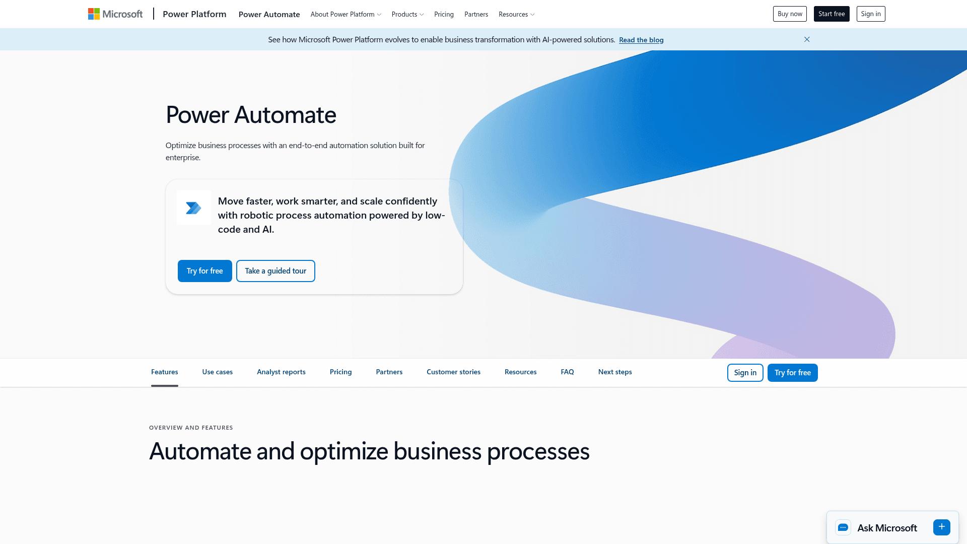 Microsoft Power Automate screenshot