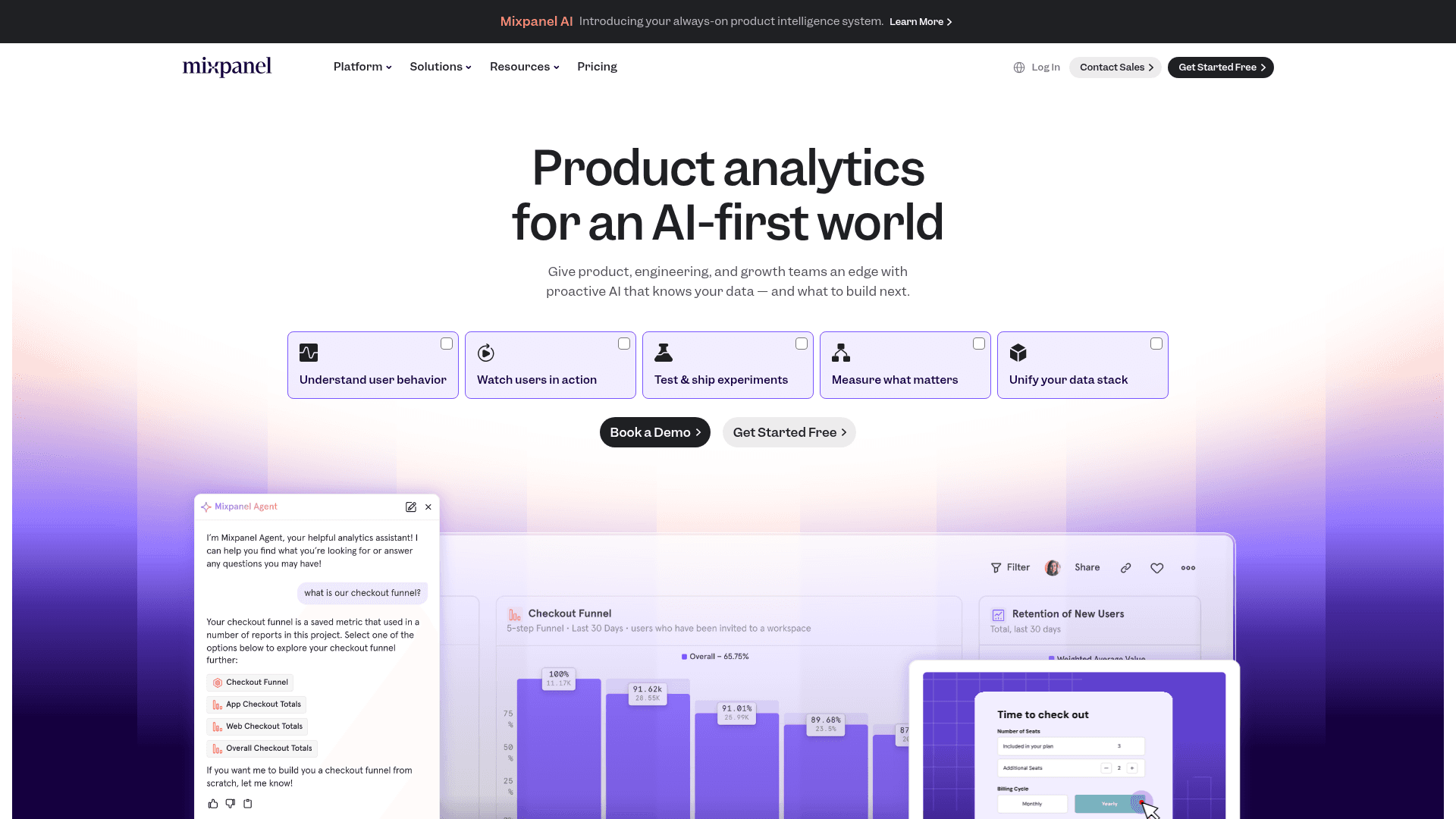 Mixpanel screenshot