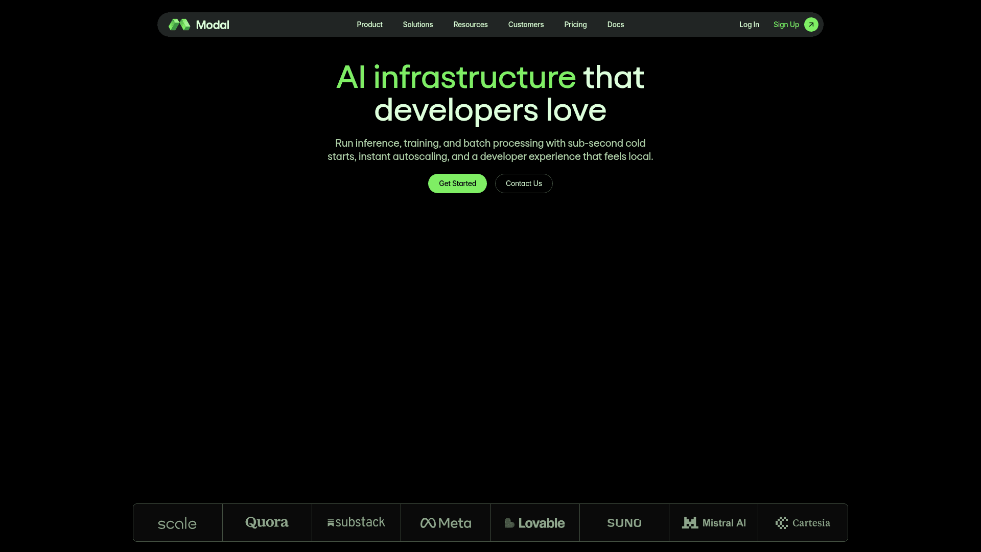 Modal screenshot