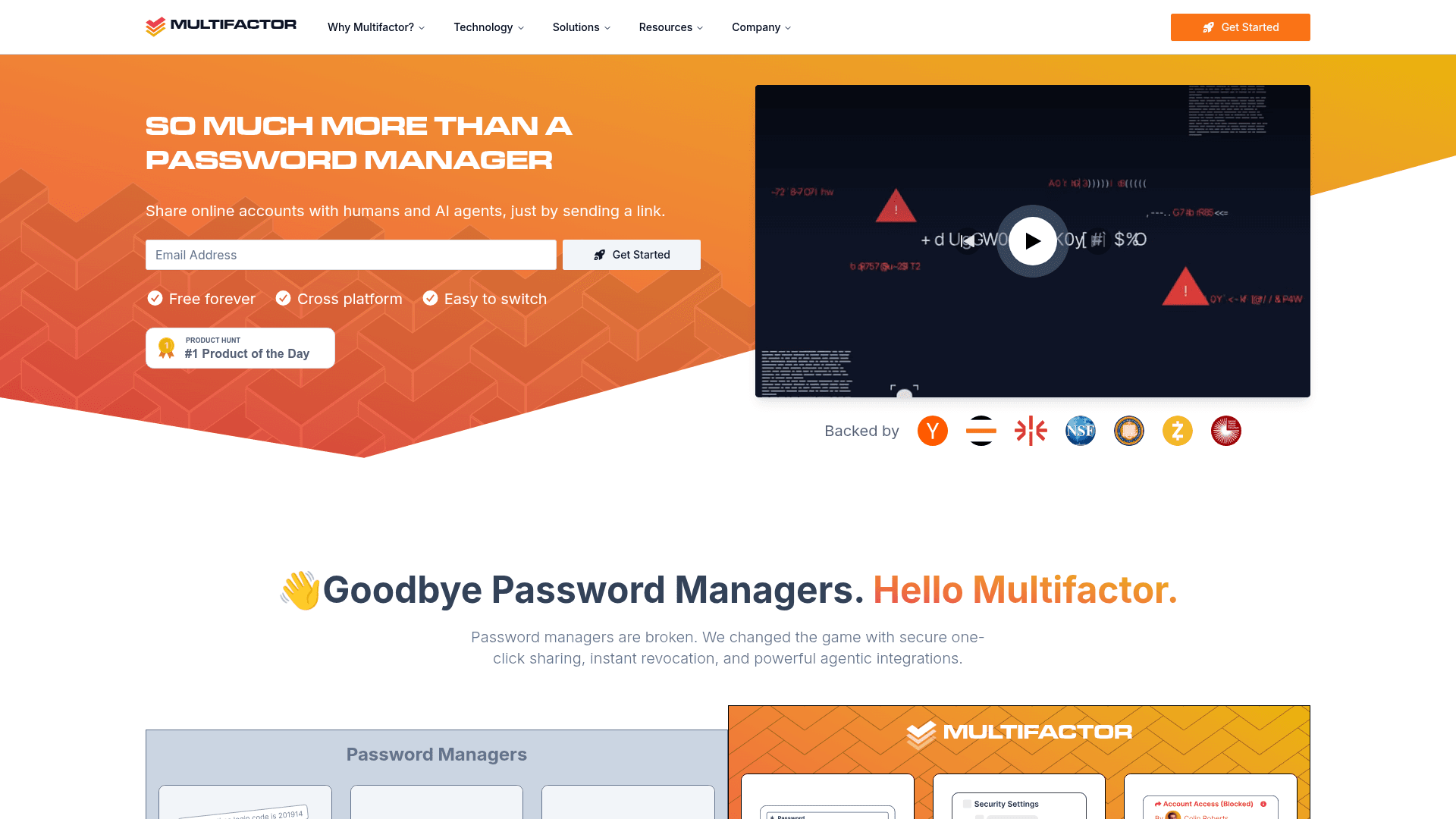 Multifactor screenshot