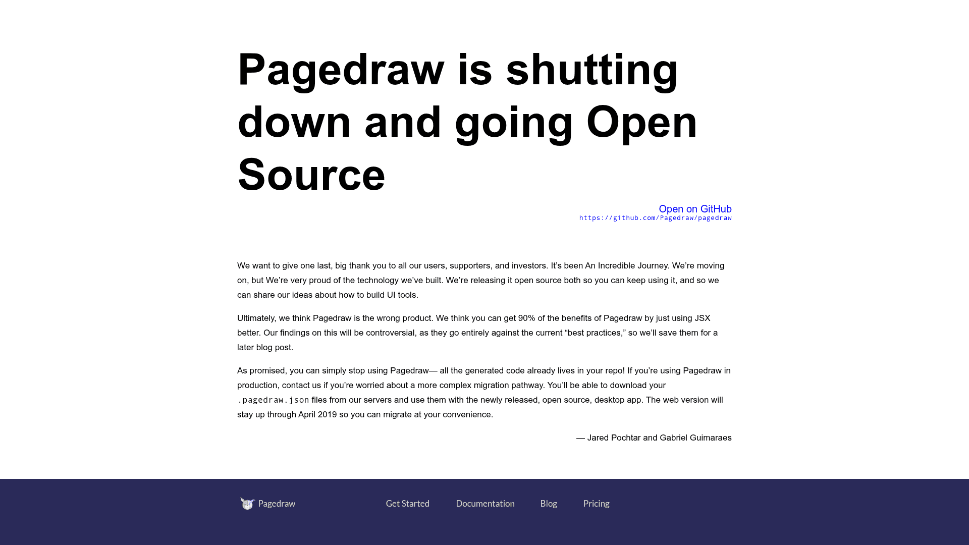 Pagedraw screenshot
