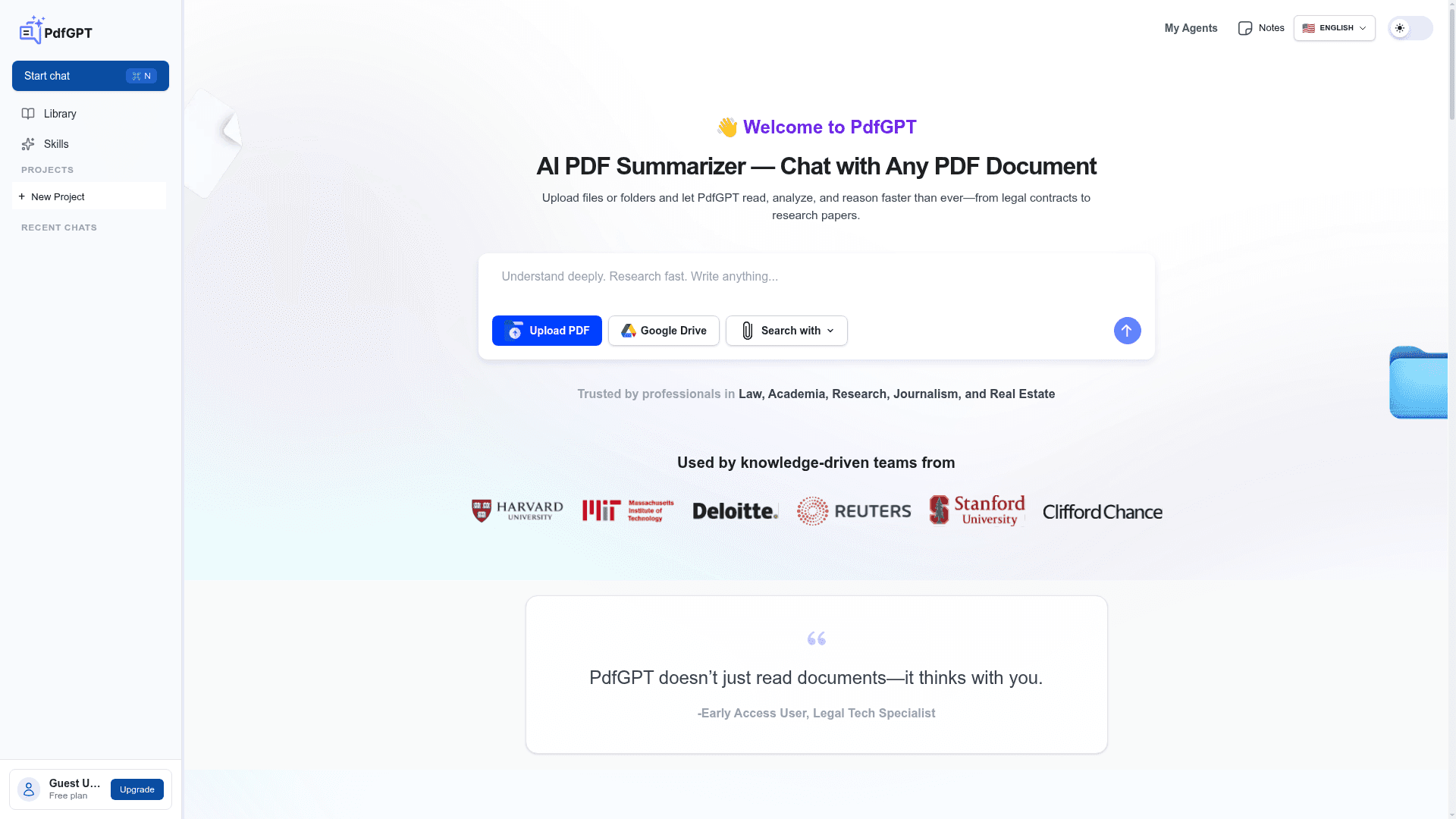 PDFGPT screenshot