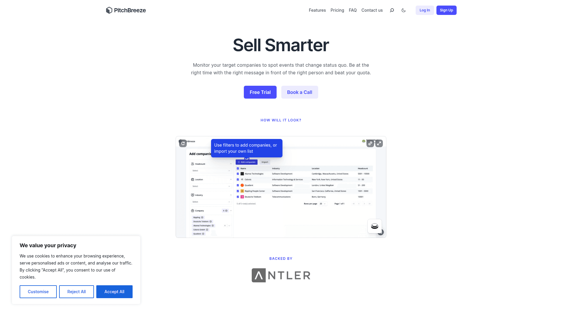 PitchBreeze screenshot