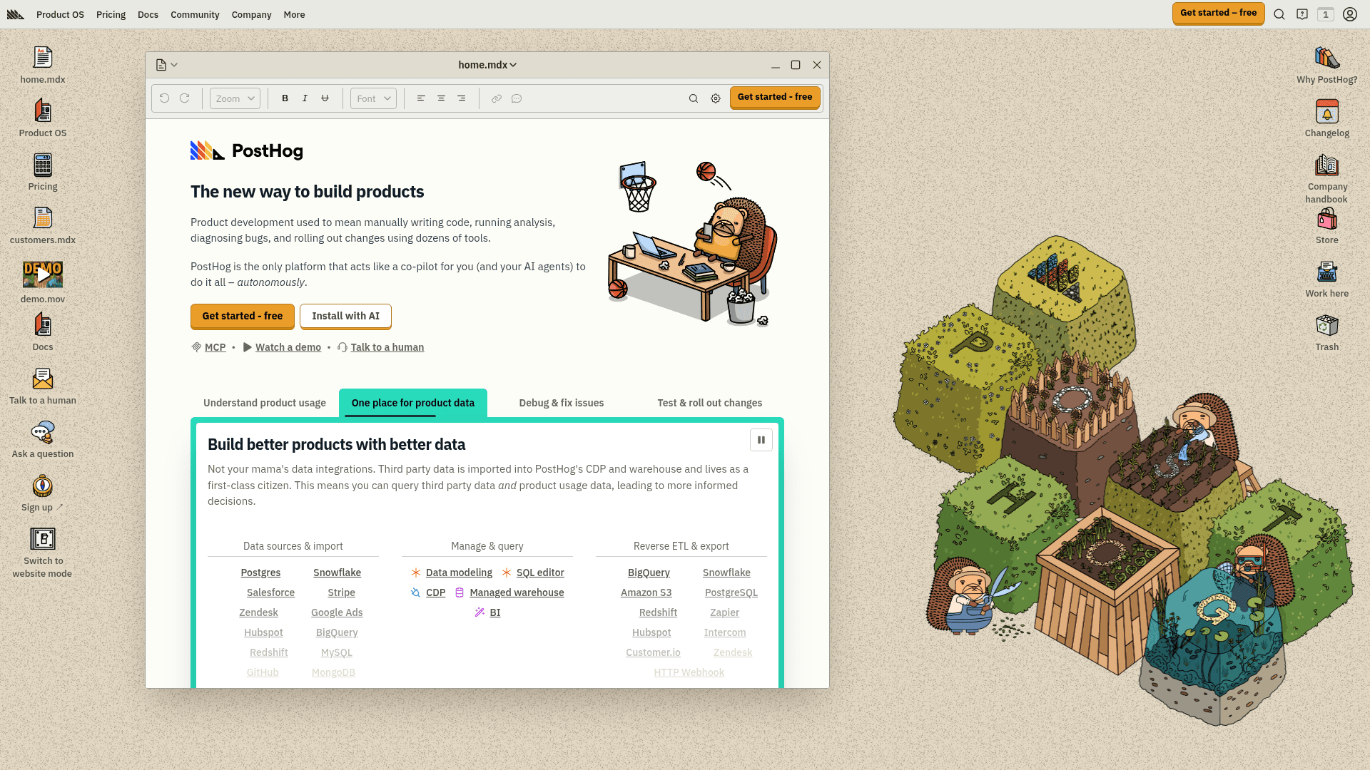 PostHog screenshot