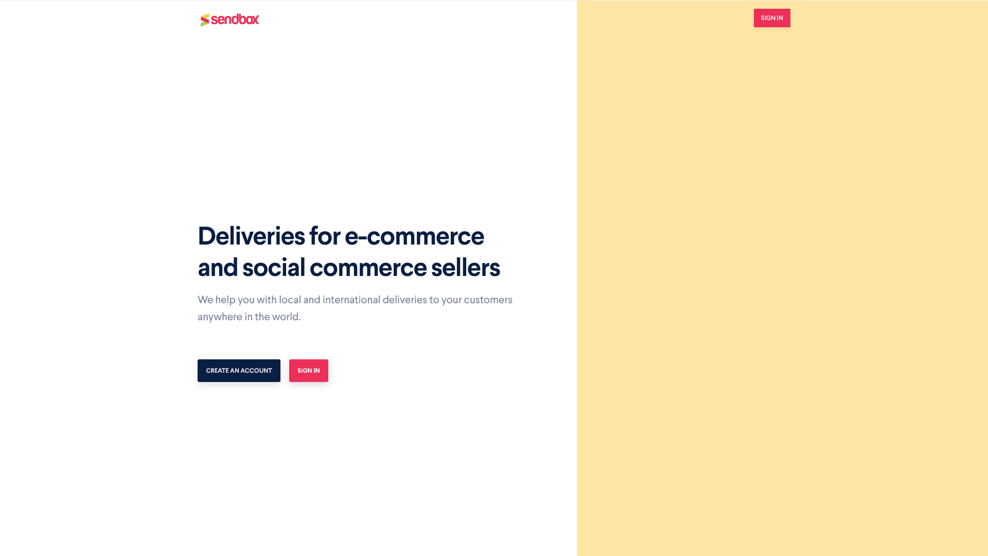 Sendbox screenshot