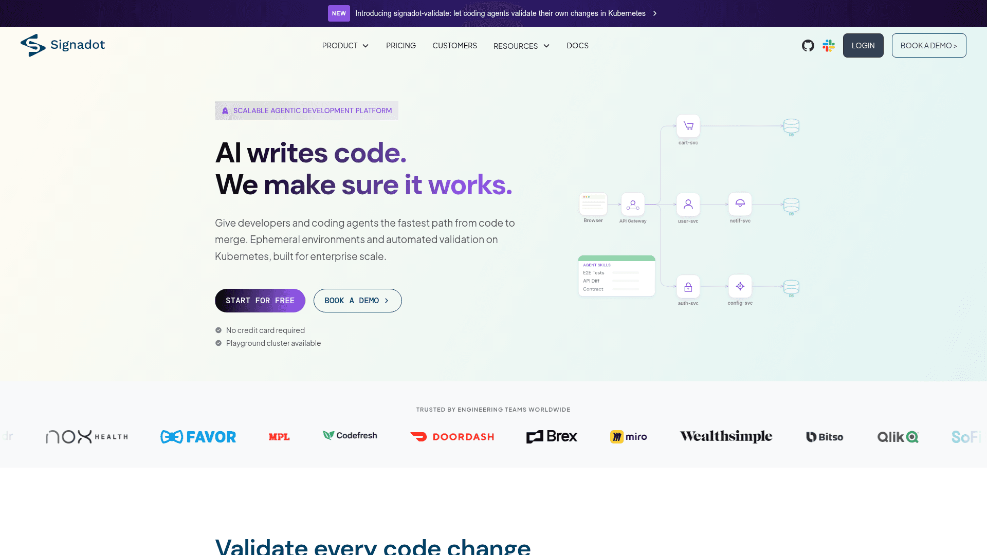 Signadot screenshot