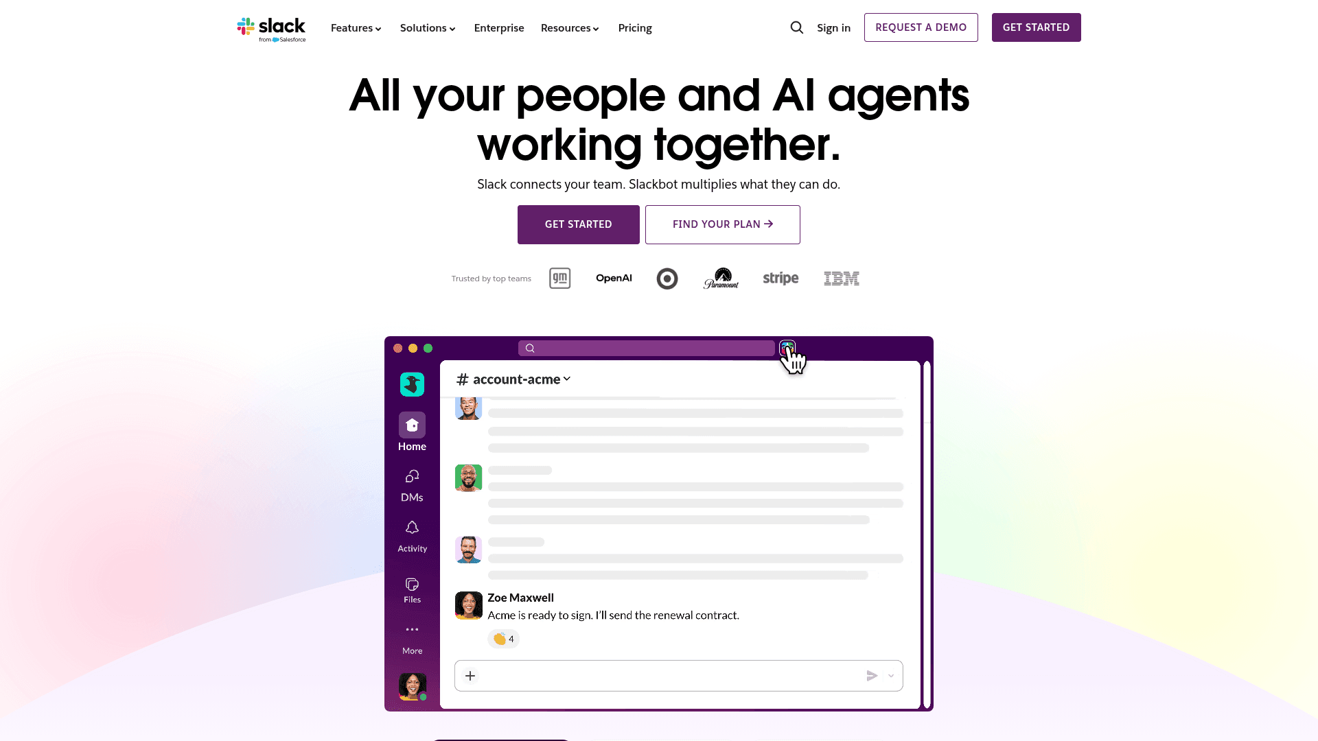 Slack screenshot