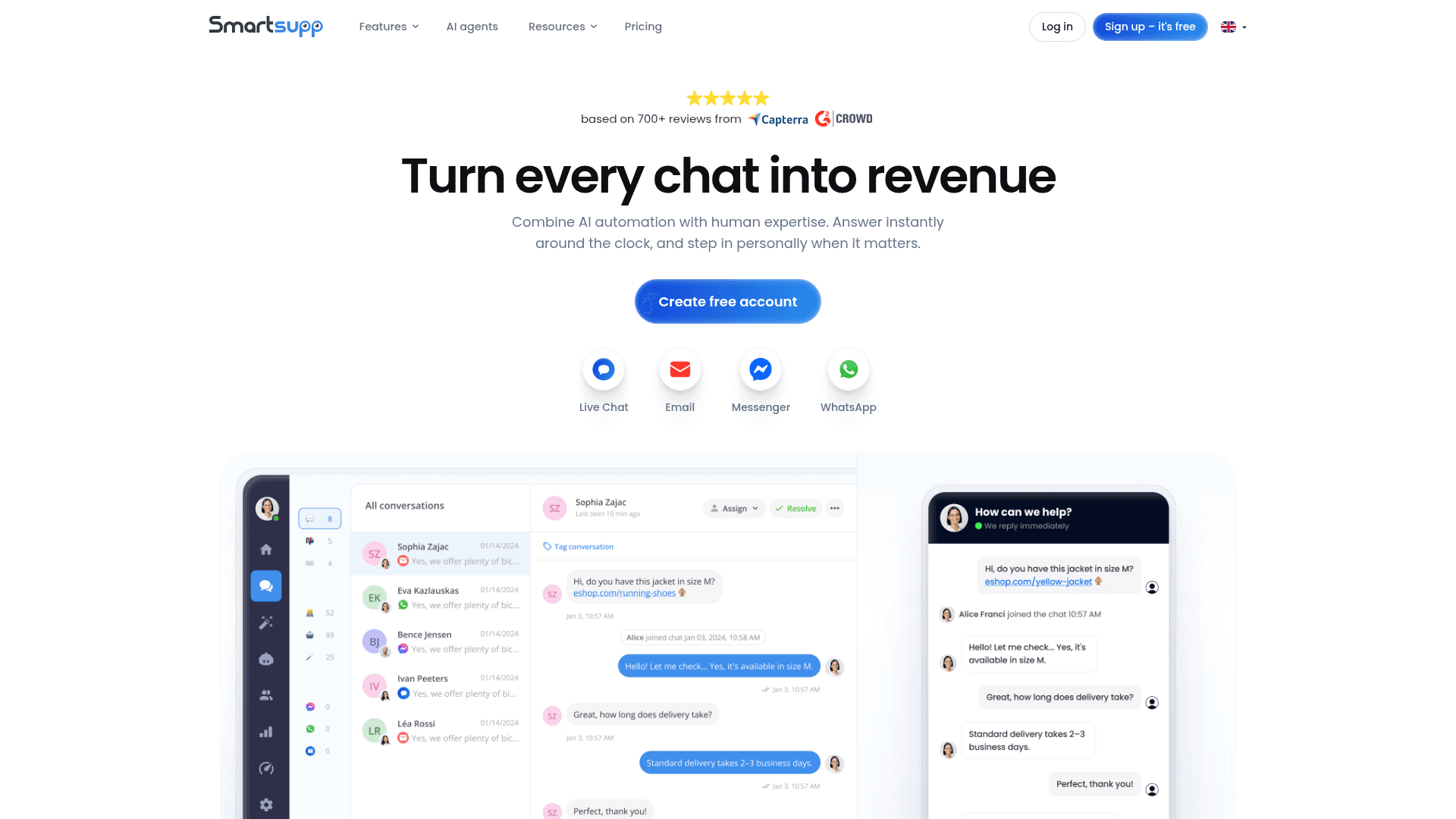 Smartsupp screenshot