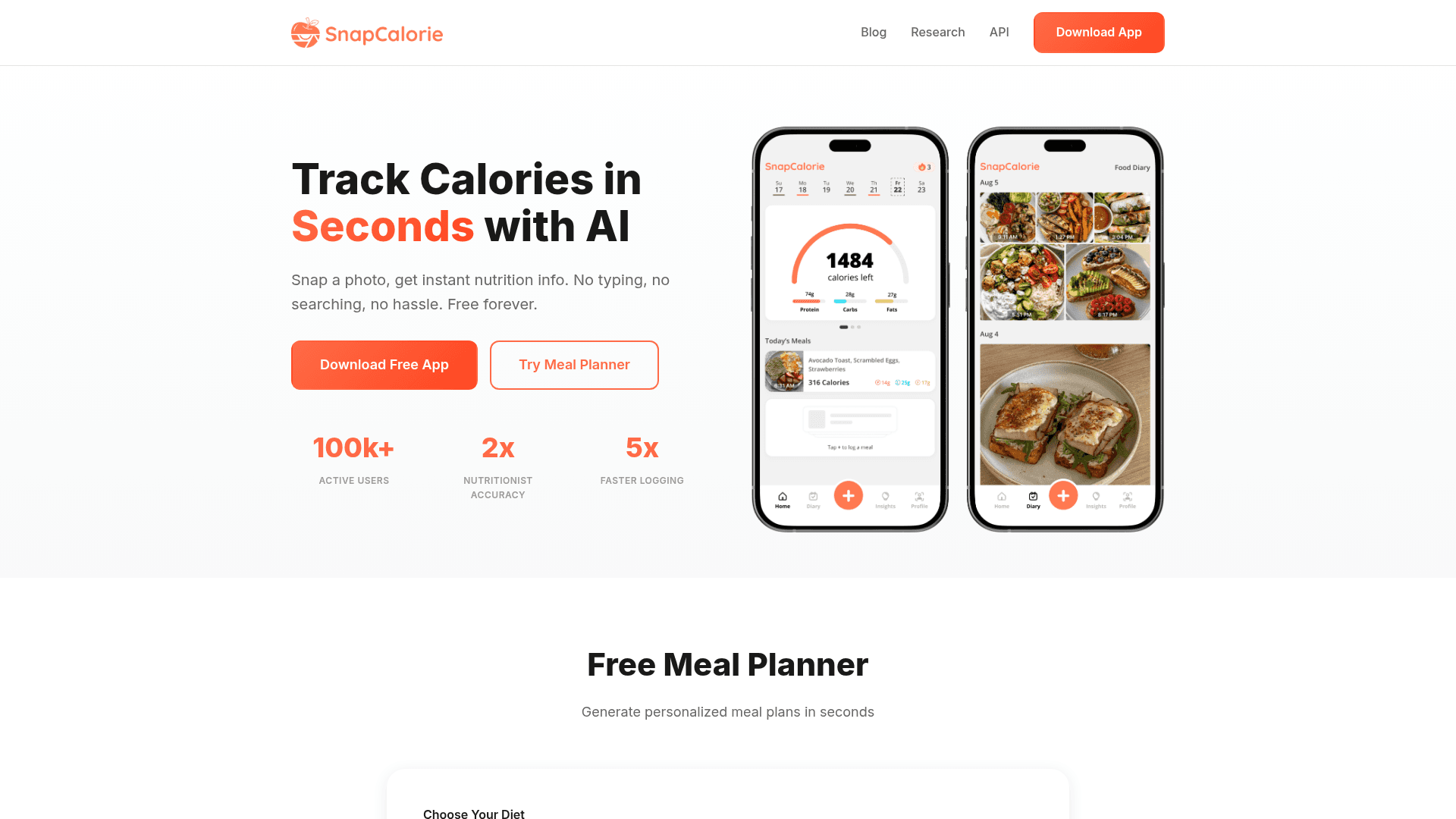 SnapCalorie screenshot