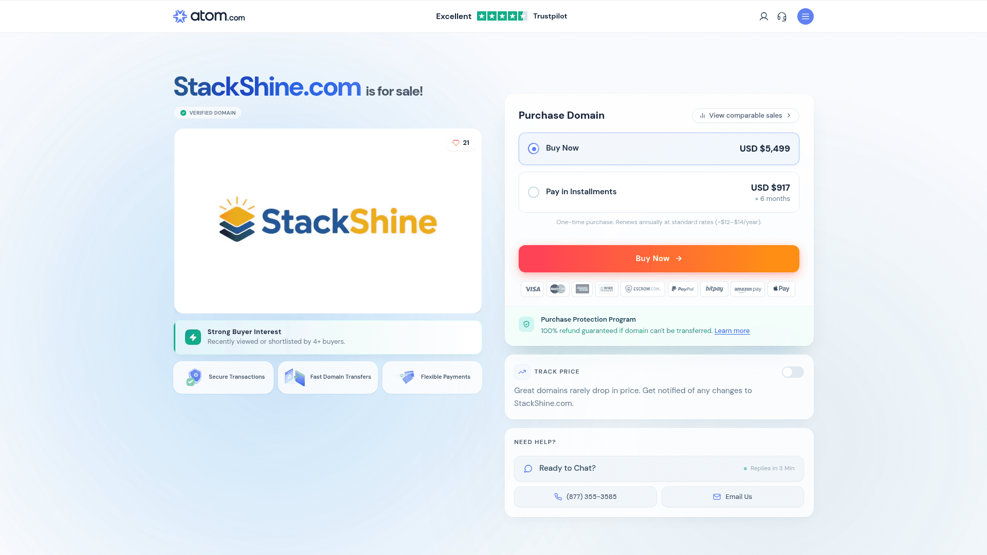Stackshine screenshot