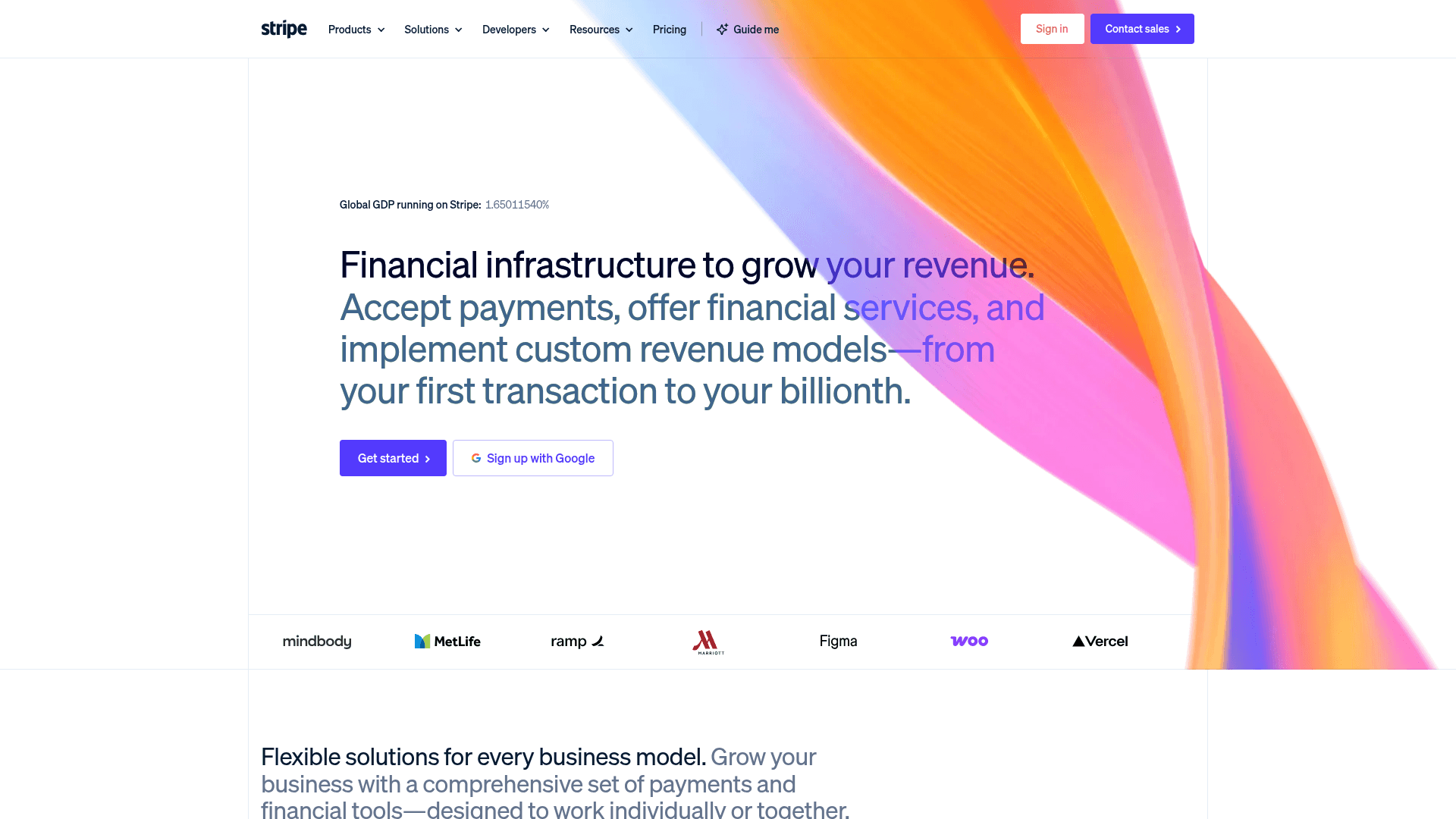 Stripe screenshot