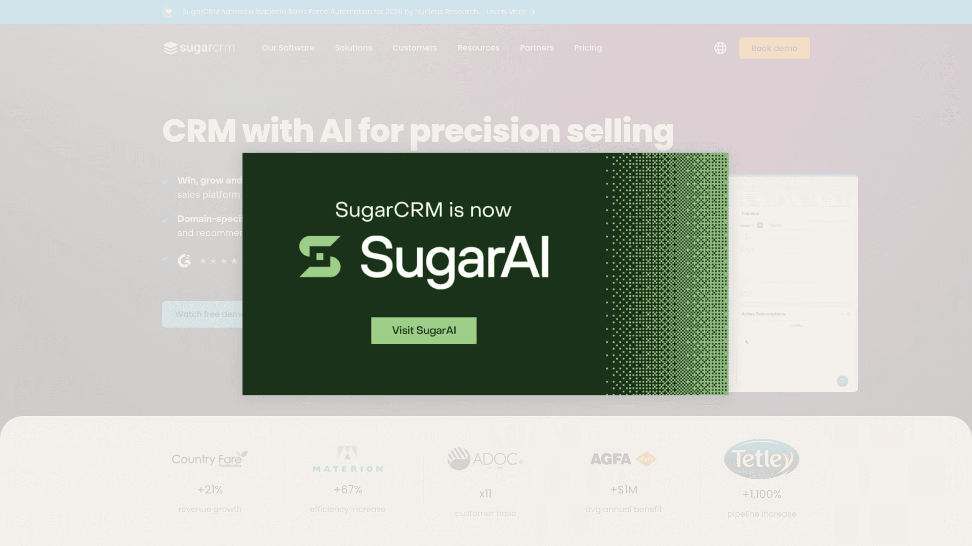 SugarCRM screenshot