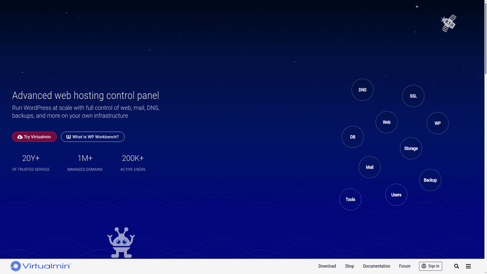 Virtualmin screenshot