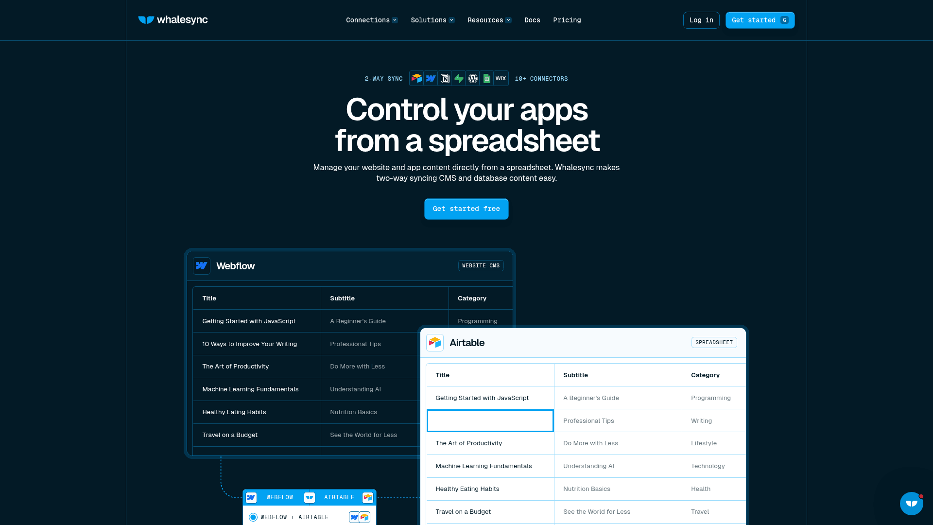 Whalesync screenshot